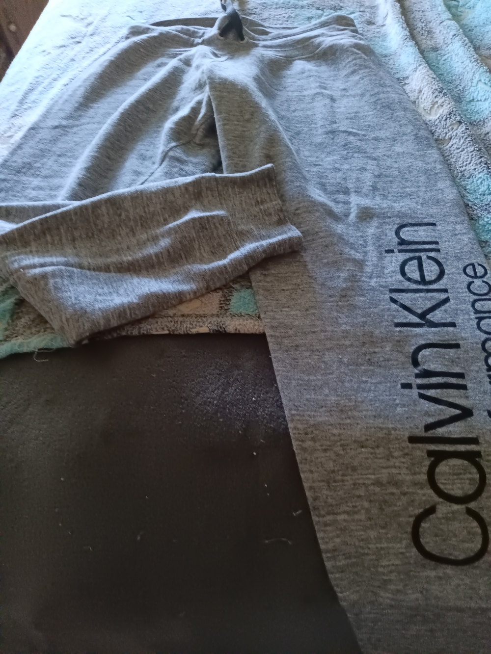 Calvin Klein Kids Heather Gray Logo Jogger Pajama Bottoms